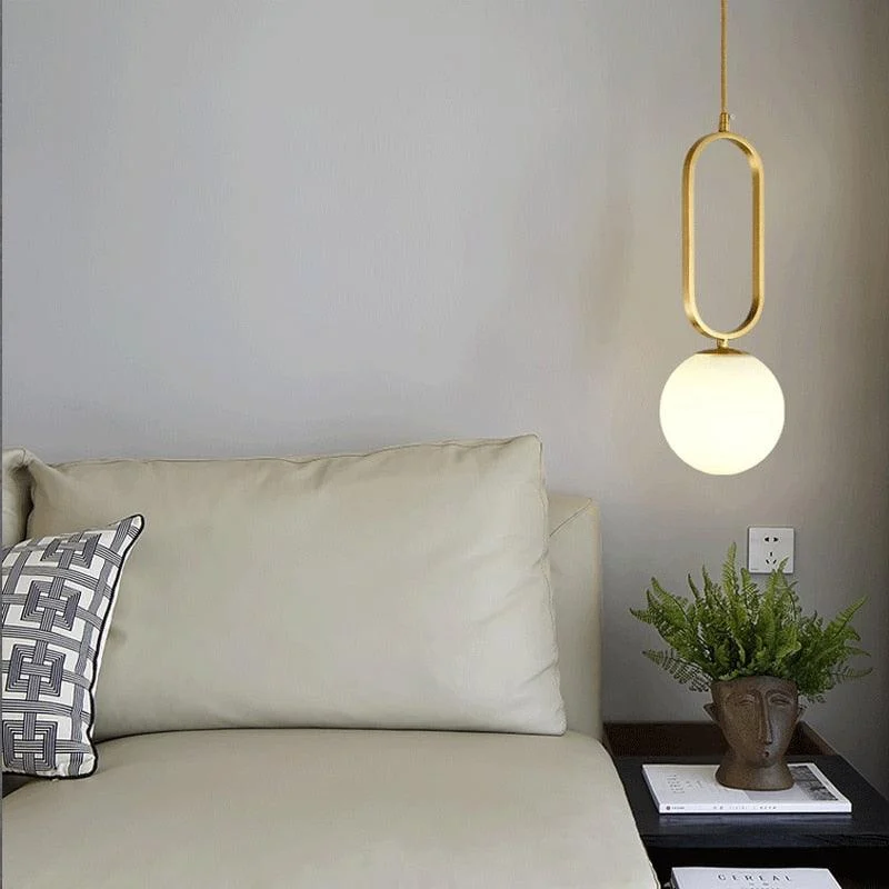 Homeko Hooked Glass Ball Pendant Lights -