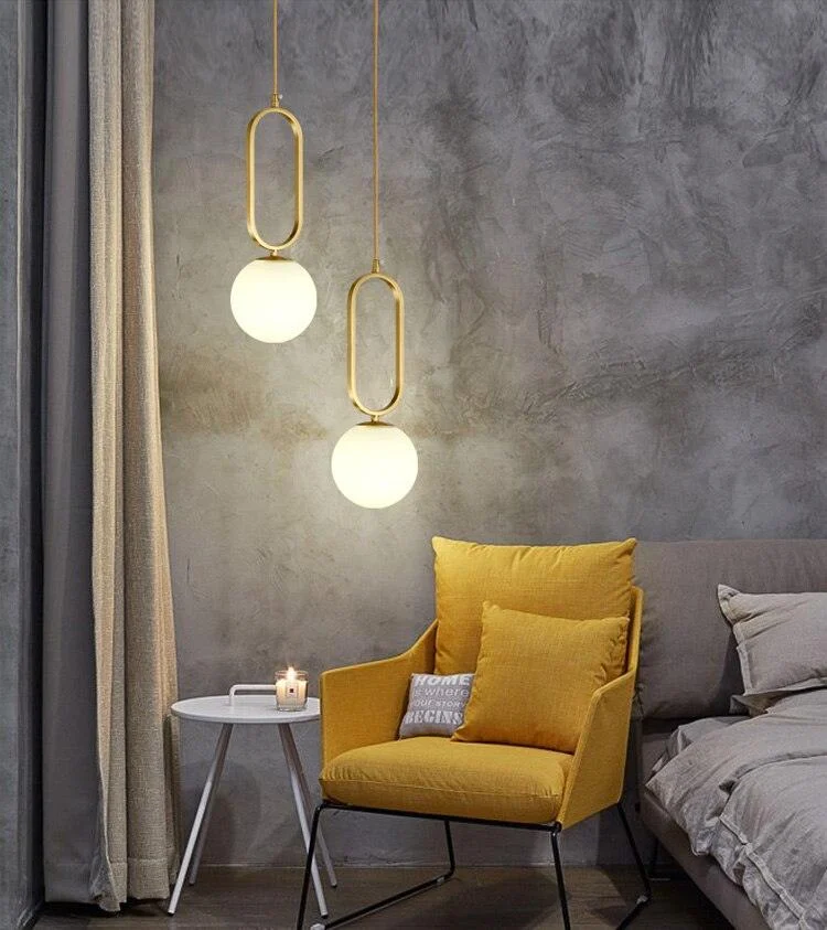 Homeko Hooked Glass Ball Pendant Lights -