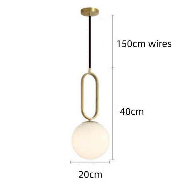 Homeko Hooked Glass Ball Pendant Lights -