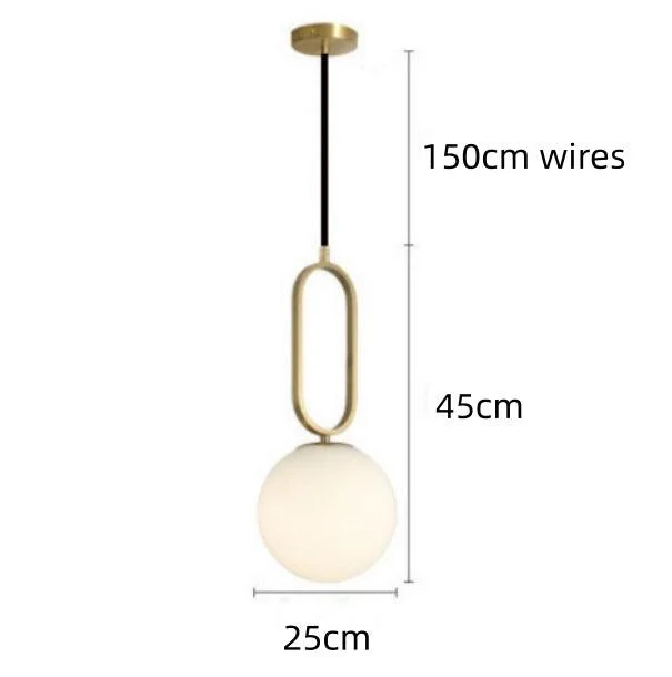 Homeko Hooked Glass Ball Pendant Lights -