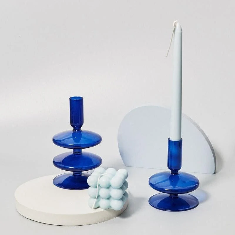 Homeko Horizon Glass Taper Candle Holder & Vase Collection -