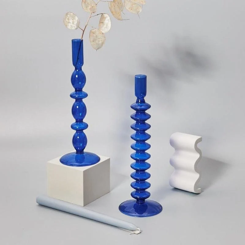 Homeko Horizon Glass Taper Candle Holder & Vase Collection -