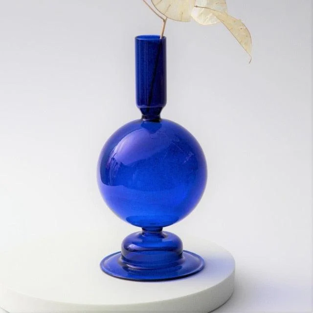 Homeko Horizon Glass Taper Candle Holder & Vase Collection -