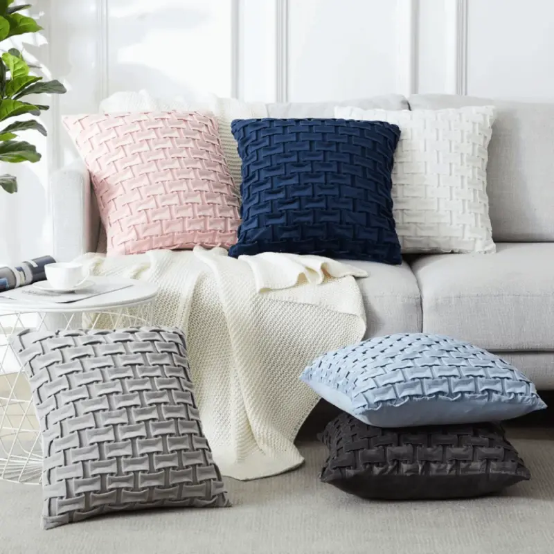 Homeko Horizontal Grid Pillow Cover