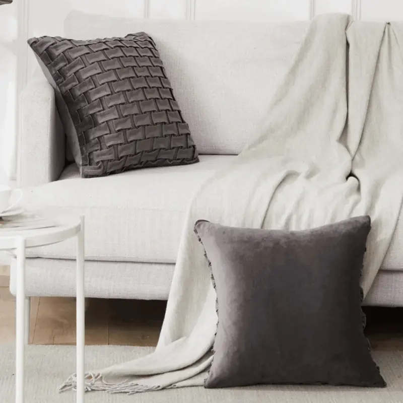 Homeko Horizontal Grid Pillow Cover