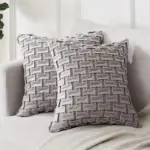 Homeko Horizontal Grid Pillow Cover