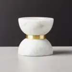 Homeko_Hourglass_White_Marble_Brass_Candle_Holders_-_-4249806 Homeko Hourglass White Marble Brass Candle Holders