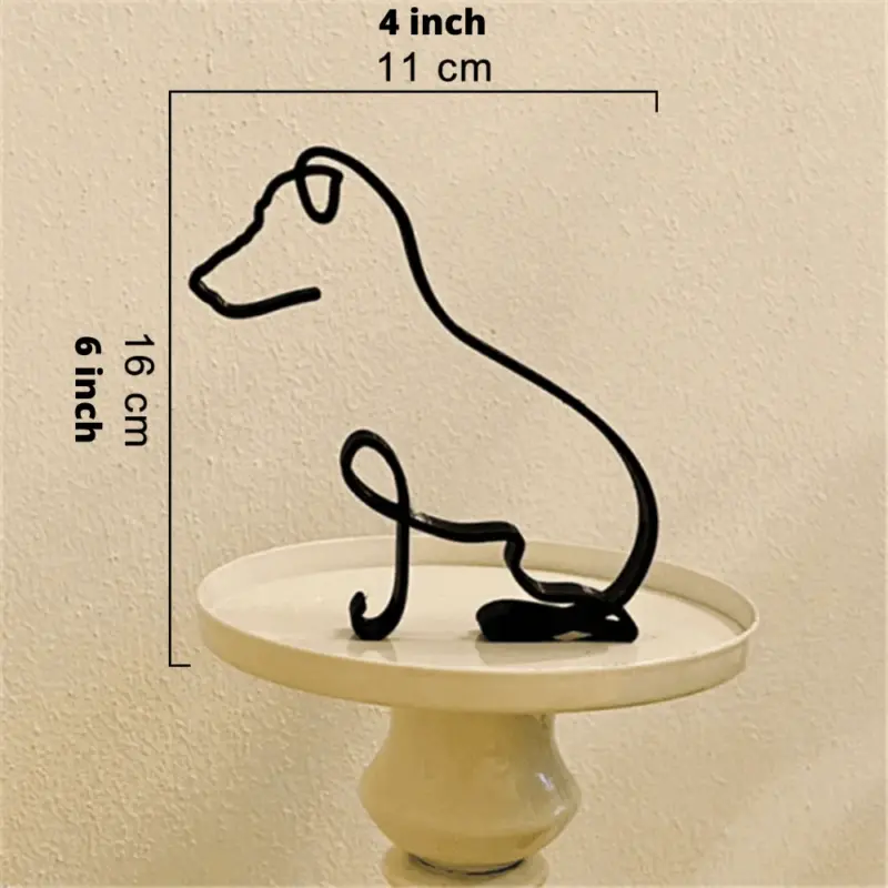 Homeko Iron Dog and Cat Sculptures