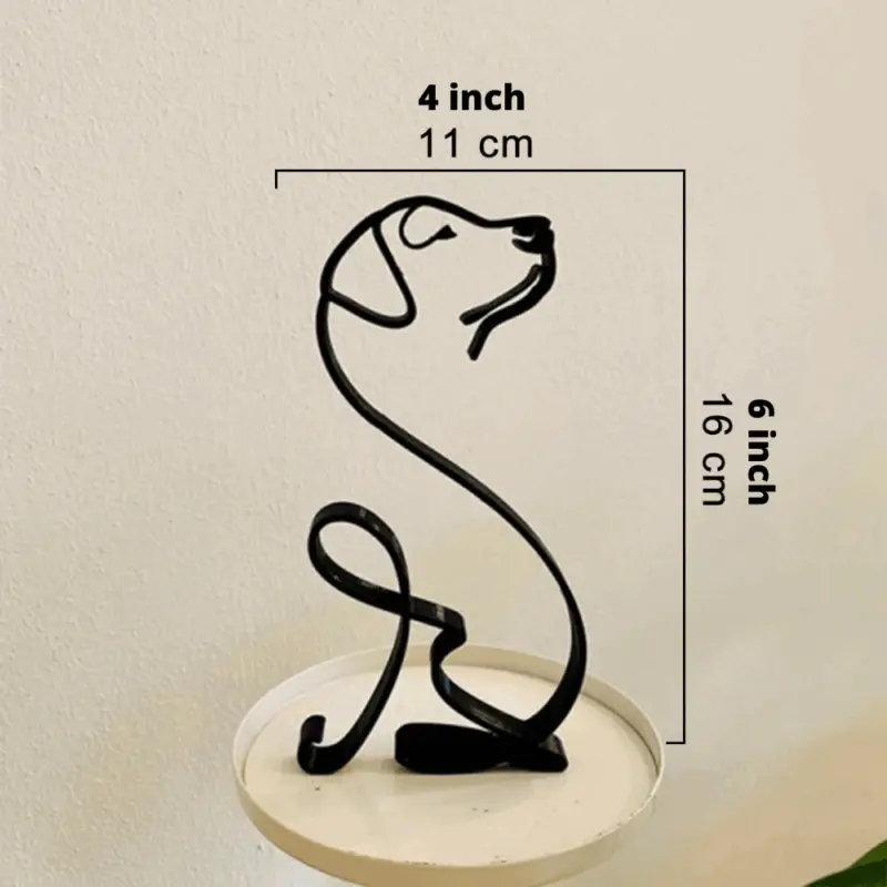 Homeko Iron Dog and Cat Sculptures