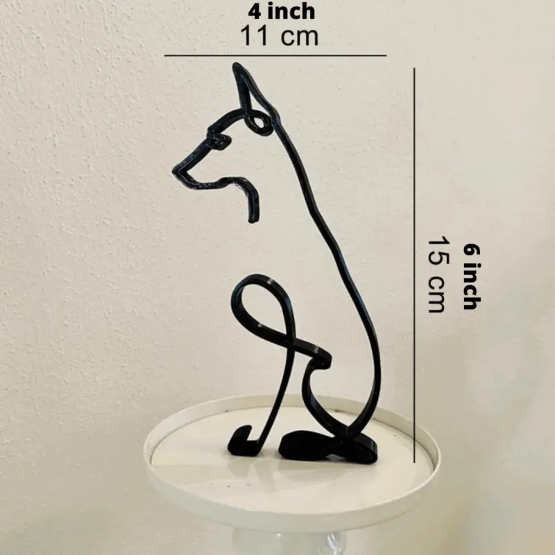 Homeko Iron Dog and Cat Sculptures