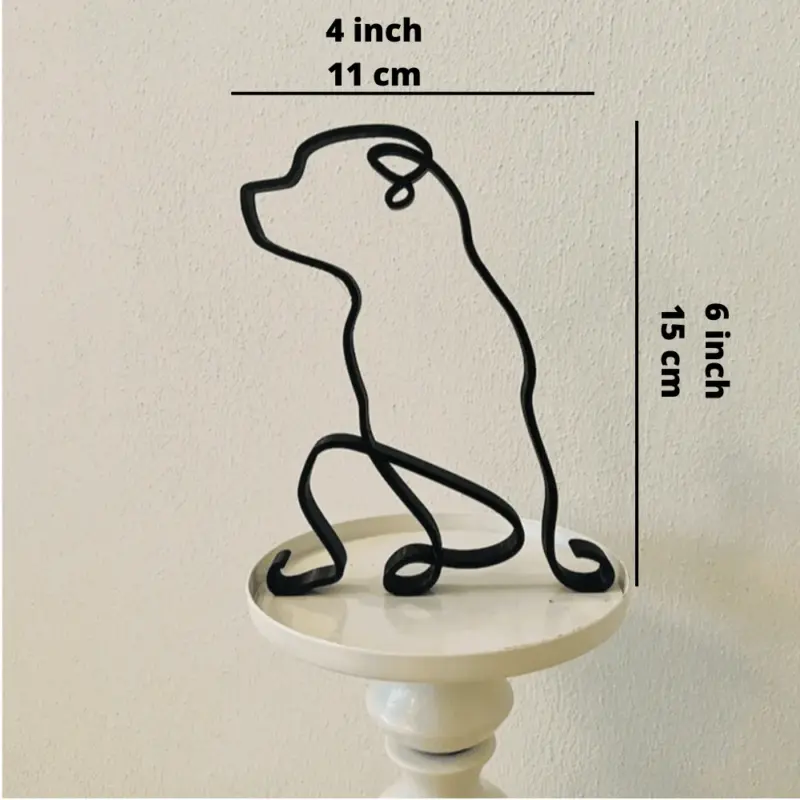 Homeko Iron Dog and Cat Sculptures