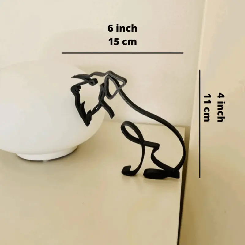 Homeko Iron Dog and Cat Sculptures