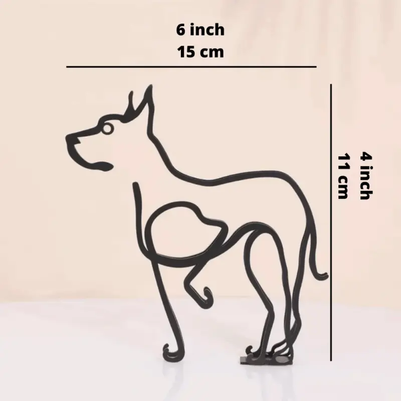 Homeko Iron Dog and Cat Sculptures