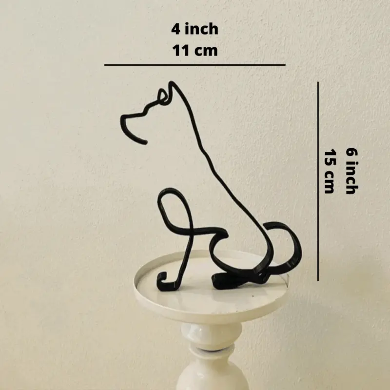 Homeko Iron Dog and Cat Sculptures