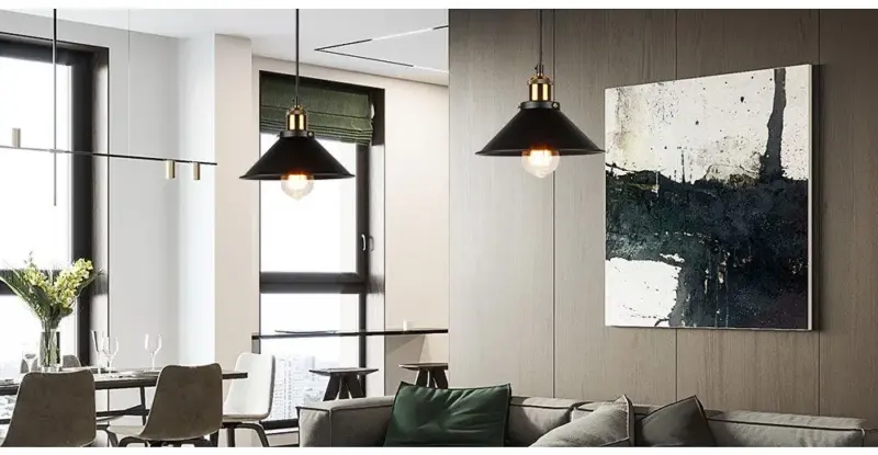 Homeko Iron Plated Industrial Pendant Light