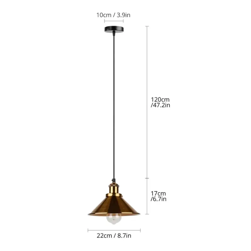 Homeko Iron Plated Industrial Pendant Light