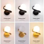 Homeko Iron Spiral Line Ball Wall Light