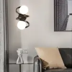 Homeko Iron Spiral Line Ball Wall Light