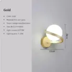 Homeko Iron Spiral Line Ball Wall Light
