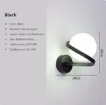 Homeko Iron Spiral Line Ball Wall Light