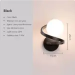 Homeko Iron Spiral Line Ball Wall Light