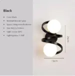 Homeko Iron Spiral Line Ball Wall Light