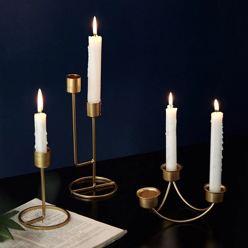 Homeko Iron Taper Candlesticks and Candelabras -