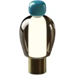 Homeko Italian Glass Dome Easy Rechargeable Table Lamp