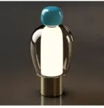 Homeko Italian Glass Dome Easy Rechargeable Table Lamp