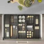 Homeko Kitchen Cutlery Drawer Organizer Trays