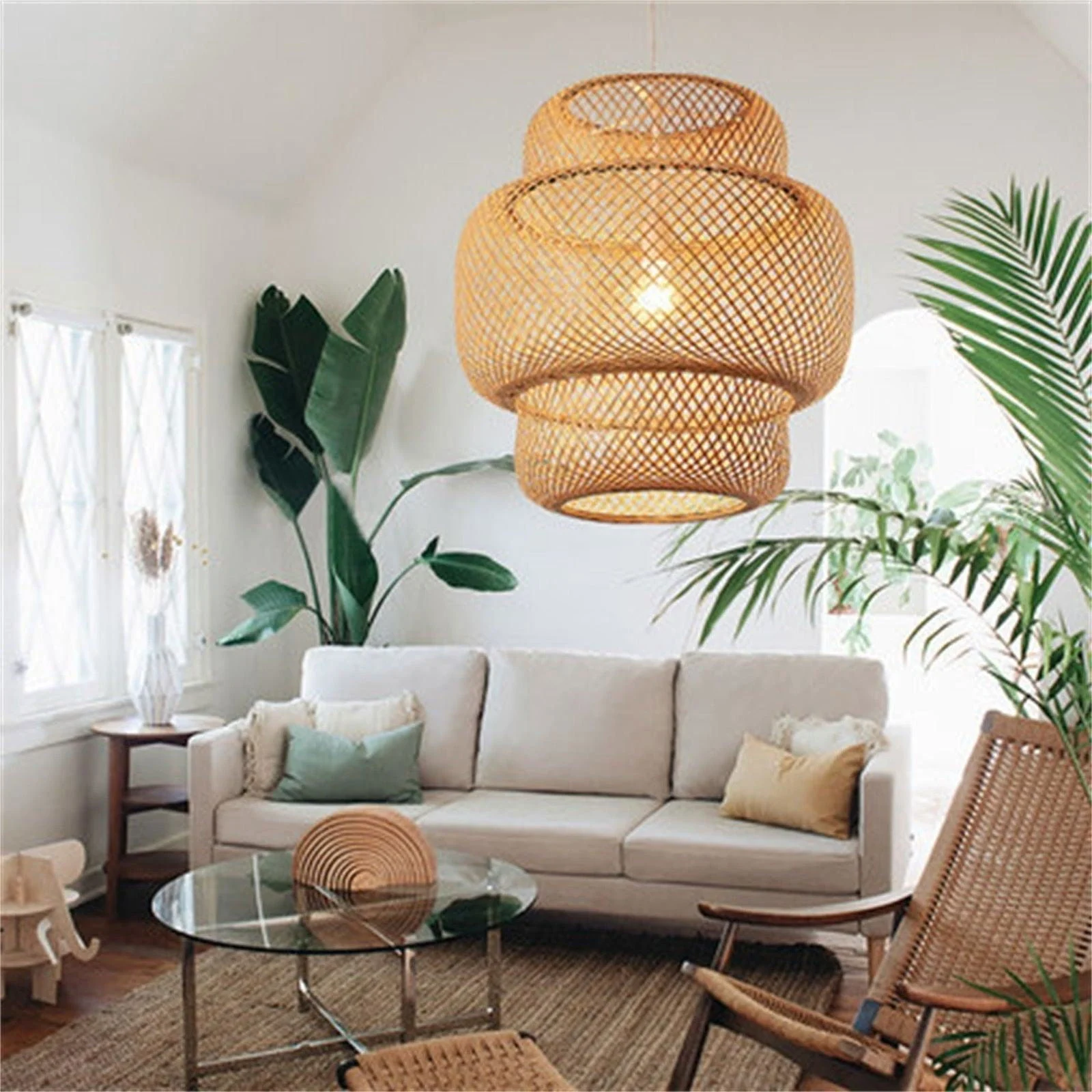 Homeko Knitted Weaving Bamboo Pendant Lamp -