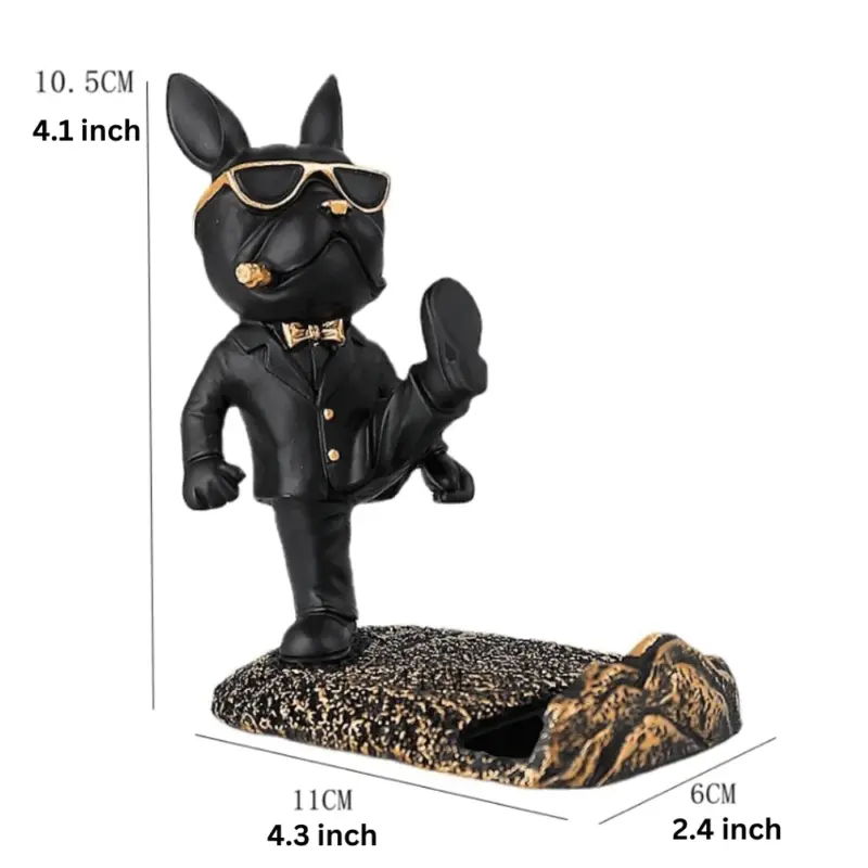 Homeko Kung Fu Bulldog Mobile Phone Stand