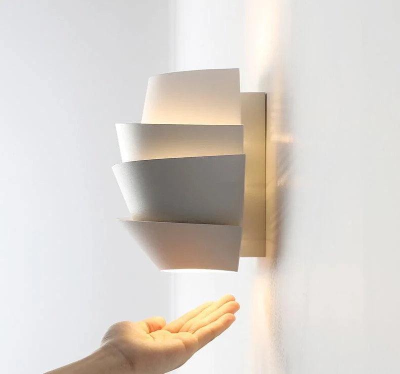 Homeko LED White Metal Pinecone Wall Light -