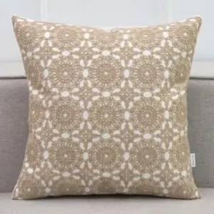 Homeko Lace Floral Embroidered Pillow Cover