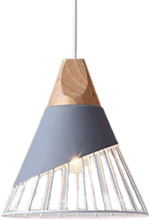 Homeko Lamp Loft Iron Wood Pendant Lights -