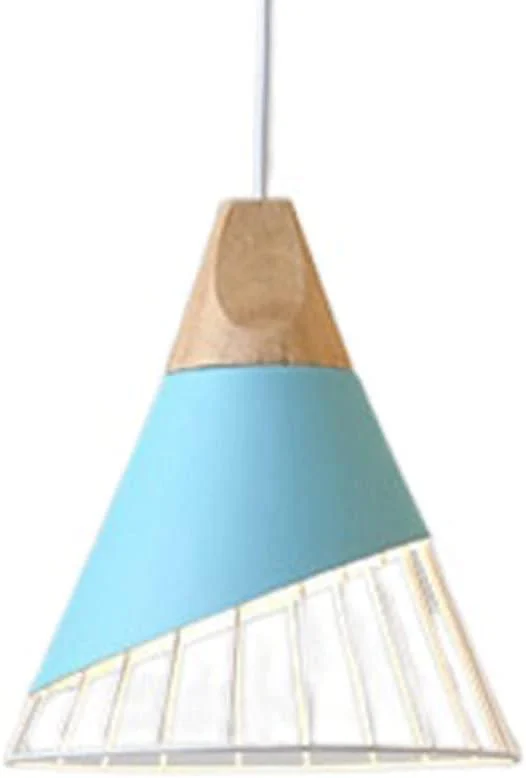 Homeko Lamp Loft Iron Wood Pendant Lights -