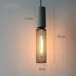 Homeko Lampshade Cement Bar Pendant Lamp