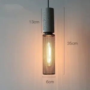 Homeko Lampshade Cement Bar Pendant Lamp