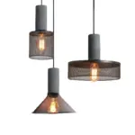 Homeko Lampshade Cement Bar Pendant Lamp