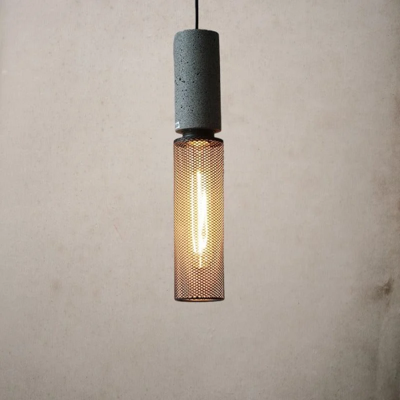 Homeko Lampshade Cement Bar Pendant Lamp -