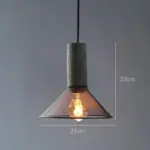 Homeko Lampshade Cement Bar Pendant Lamp