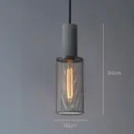 Homeko Lampshade Cement Bar Pendant Lamp
