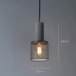 Homeko Lampshade Cement Bar Pendant Lamp
