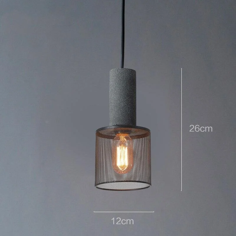 Homeko Lampshade Cement Bar Pendant Lamp -