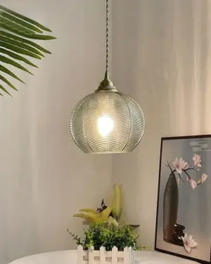 Homeko Leaf Textured Glass Pendant Lights