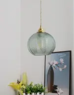 Homeko Leaf Textured Glass Pendant Lights