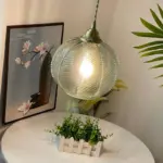 Homeko Leaf Textured Glass Pendant Lights