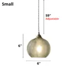 Homeko Leaf Textured Glass Pendant Lights