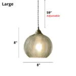 Homeko Leaf Textured Glass Pendant Lights