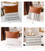 Homeko Leather Pillow Cover